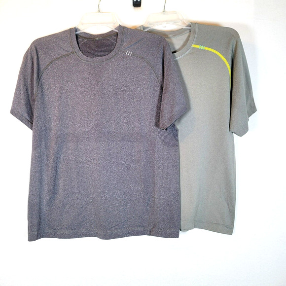 Lululemon Mens Tech Surge Metal Vent Shirt Size Medium Gray Athleisure Gym Lot - Picture 1 of 12